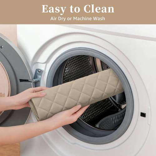 Yolife Bathtub Shower Mat Non Slip, Natural Rubber Bath Tub Floor Liner Mats with Strong Suction Cups for Inside Shower Bathroom, Machine Washable, Soft on Feet, 27.5 x 17 Inch, Brown - color: Brown