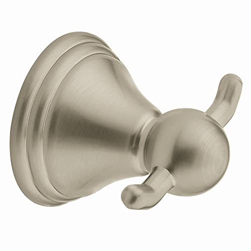Moen DN8403BN Preston Double Robe Hook, Brushed Nickel - color: Brushed Nickel, size: Standard