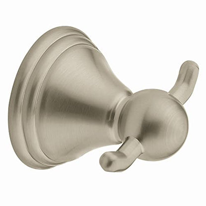 Moen DN8403BN Preston Double Robe Hook, Brushed Nickel - color: Brushed Nickel, size: Standard