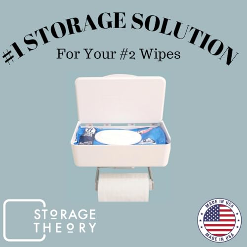Bathroom Wipes Holder Dispenser with Shelf – Restroom Organizer & Wipe Holder for Bathroom – Tool Free Wall Mounted Baby Wipe Holder White, 1 Pack - color: White 1 Pack