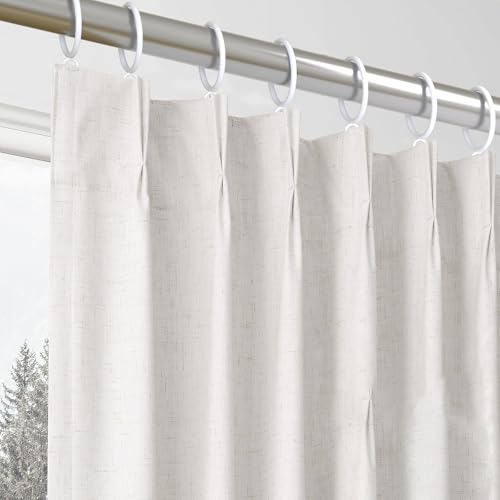 42 PCS Curtain Rings, 1.5 Inch Metal Curtain Drape Sliding Eyelet Rings-Hanging Rings for Curtains and Rods, Fits Up to 1 1/4-Inch Rod, White(Clips Not Included) - color: White