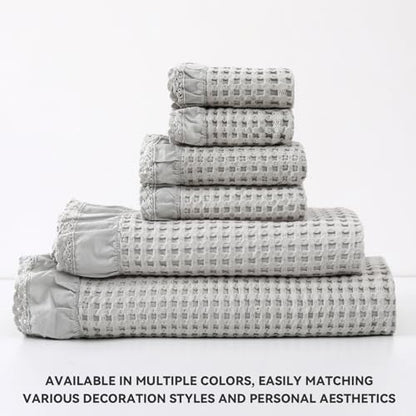 Luxury 100% Cotton Towel Set – 8 Piece Bathroom Towel Set (2 Bath Towels, 2 Hand Towels, 4 Washcloths) – Soft & Absorbent Towels for Bathroom (Camel) - color: Camel