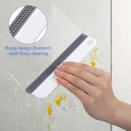 2 PCS Mini Squeegee, Soft Rubber Window Squeegees All-Purpose Sink Squeegee Small Window Scrubber Scraper Squeegees Tool for Kitchens Bathroom Shower Mirrors Car Windshield