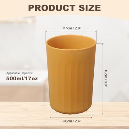 uxcell 1 Pcs Simple Toothbrush Cup, 2.8 x 2.8 x 3.9 Inch Bathroom Tumbler Reusable Plastic Cup Set for Storing Toothpaste Toothbrushes Combs Water Beverages, Yellow - color: Yellow