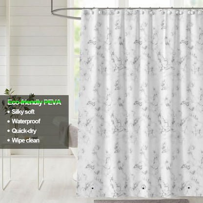 Plastic Shower Liner - Premium PEVA 4G Shower Curtain Liner with Rustproof Grommets and 3 Weighted Magnets, Waterproof Shower Curtains for Bathroom (Cloud Pattern) - color: Cloud Pattern, size: 71"W x 71"L (Pack of 1)
