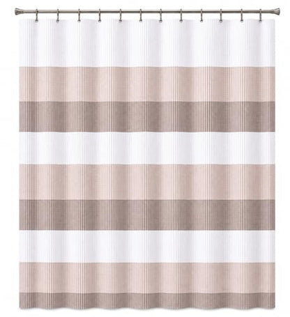 Dainty Home Waffle Weave Waterproof Shower Curtains for Bathroom Clearance, Natural Taupe 70" x 72", Clearance Shower Curtains, Bath Curtains, Shower Curtain Waterproof Fabric - color: Natural Taupe