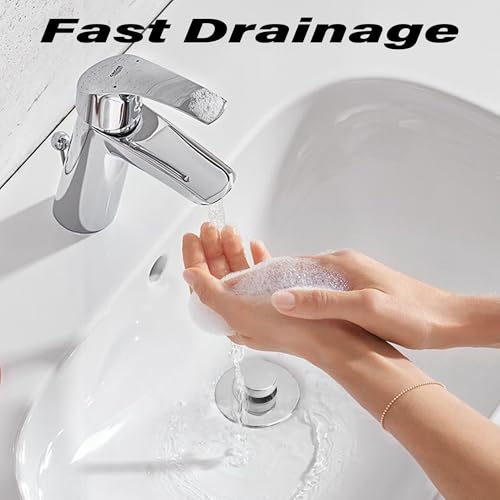 2 Pack Universal Bathroom Sink Drain Pop-Up Stopper, Bathroom Sink Stopper 1.06"-1.50" for Bathroom Sink Stainless Steel Floor Drain Strainer, Standard Universal Drain Strainer