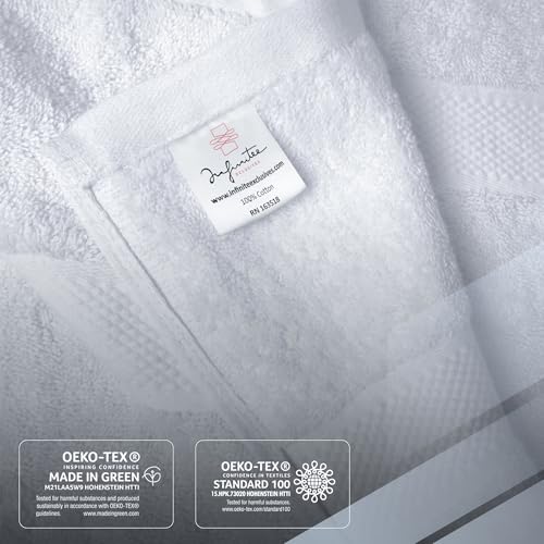 Infinitee Xclusives – Luxury Bath Sheets Towels – 1 Pack 600 GSM (35X70 Inches) – 100% Ring Spun Cotton Large Bath Towels for Bathroom (Brilliant White, Bath Sheets - Pack 1) - color: Brilliant White, size: Bath Sheet - 1 Pack