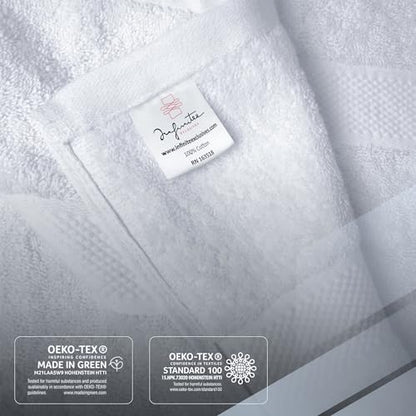 Infinitee Xclusives – Luxury Bath Sheets Towels – 1 Pack 600 GSM (35X70 Inches) – 100% Ring Spun Cotton Large Bath Towels for Bathroom (Brilliant White, Bath Sheets - Pack 1) - color: Brilliant White, size: Bath Sheet - 1 Pack
