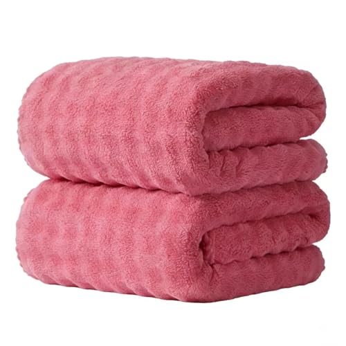 Bath Towels Pack of 2, (35 x 66 Inches) Microfiber Ultra Soft Highly Absorbent Bath Towel Set, Lightweight and Quick Drying Towels for Body, Sport, Yoga, SPA, Fitness - Scarlet Red - color: Scarlet Red, size: 35x66" BATH Towel Set of 2
