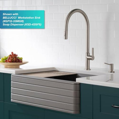 KRAUS Oletto High-Arc Tall Single Handle Pull-Down Kitchen Faucet in Spot Free Stainless Steel, Height 20 3/8 inch, KPF-2821SFS - color: Spot Free Stainless Steel, style: High Arc Faucet