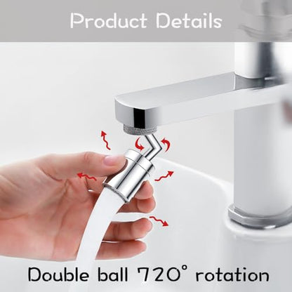 Universal Faucet Aerator All-Copper Faucets Faucet Extender Swivel Faucet Aerator for Bathroom Sink