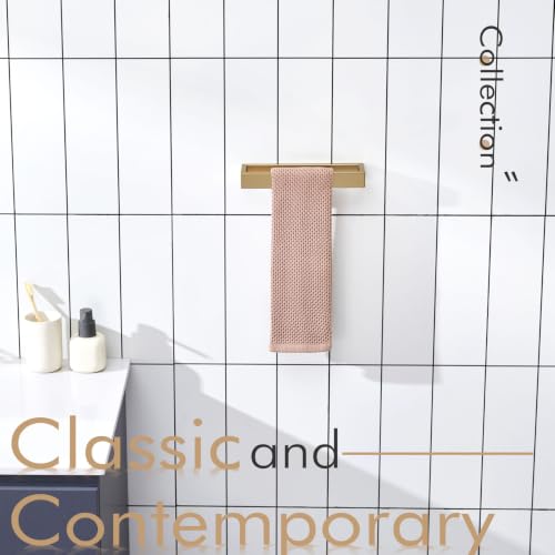 KOKOSIRI Towel Ring for Bathroom Hand Towel Holder 9 Inch Towel Hanger Rack Champagne Bronze Stainless Steel Wall Mount, 1 Pack B4008CPG-L9 - color: Champagne Bronze, size: 1 Pack