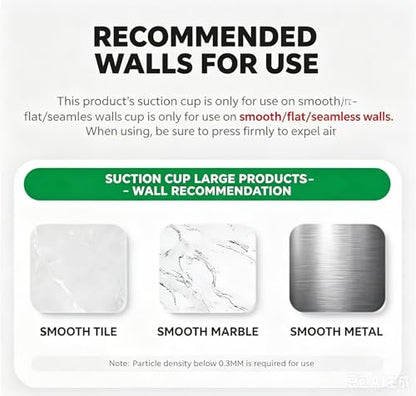 Wall-Mounted Towel Rack with Hooks, Foldable Bathroom Shelf, No Drilling Suction Cup Storage Organizer, Brushed Silver