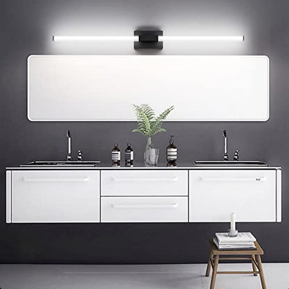 Ralbay 48inch Black Bathroom Vanity Lights Bar 36W Modern LED Matte Black Vanity Light Fixtures Over Mirror(5500K White Light) - color: Black, size: 48 inch