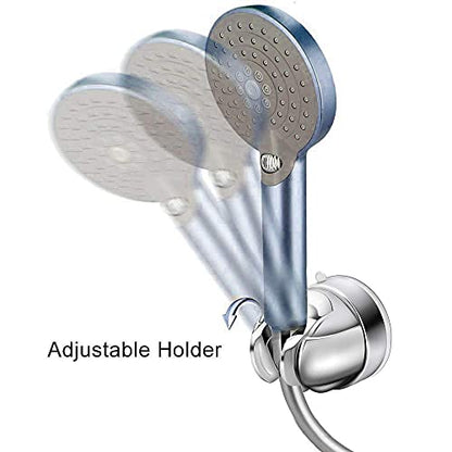 Vacuum Suction Cup Shower Head Holder Rotatable Adjustable Angle Handheld Shower Head Bracket Wall Mount Holder with Reusable Adhesive Stick Disc for Bathroom NO Drill Tool Free Shower Bracket | Handheld Shower Head Bracket Wall Mount Holder with Reusable