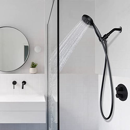 Aleasha 99 Inches Extra Long Shower Hose Attachment for Shower Head Extension - PVC Bathroom Bathing Hose Replacement With Brass Insert and Nut - color: Black, size: 99inch