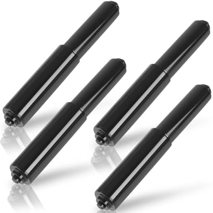 Rindion 4 Pack Toilet Paper Holder Spring Rod, Black Toilet Paper Roller Replacement, Plastic Toilet Paper Holder Replacement Rod - color: Black