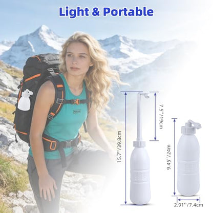 Hibbent Portable Bidet for Travel, Handheld Travel Bidet for Personal Hygiene Care, Personal Cleansing Use, Extended Nozzle, 21.8oz(620ml) , White - color: White, style: 620ml
