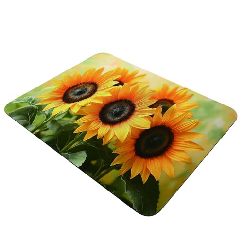 19.7x23.6 Diatomaceous Earth Bath Mat, Super Absorbent Soft Stone Bath Mat for Bathroom Floor, Quick Dry Non-Slip Shower Mat, Large Drying Mat for Kitchen Counter Sunflower Oil Painting