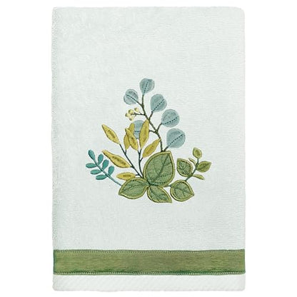Verdant 4-Piece Luxury Towel Set, Applique Embroidered Bouquet, Plush Turkish Cotton, Durable & Quick Dry, Vibrant Bathroom Ensemble, 2 Bath 2 Hand Towels, Aqua - color: Aqua, size: 2 Pcs Bath 2 Pcs Hand Towel