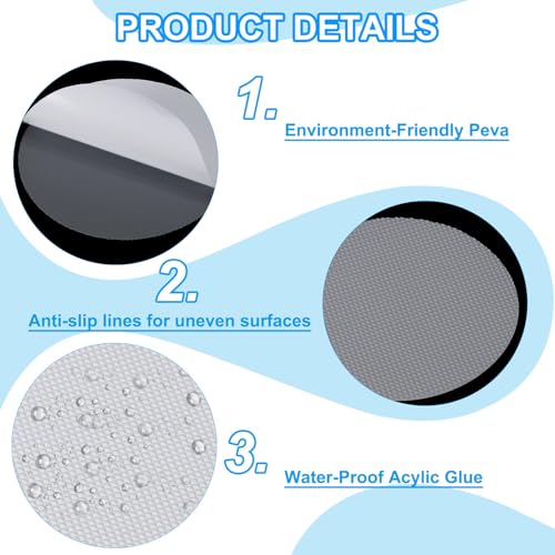 PATIKIL Bathtub Non Slip Stickers, 6 Pack Safety Shower Floor Anti Slip Stickers with Adhesive Decals Scraper for Bath Tub Shower Floor Stair, Clear - color: Clear