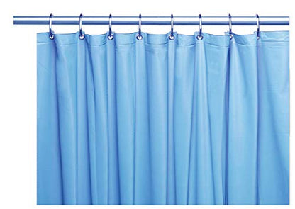 Elegant Home Heavy Duty Vinyl Shower Curtain Liner with 12 Metal Grommets Sky Blue - color: Sky Blue
