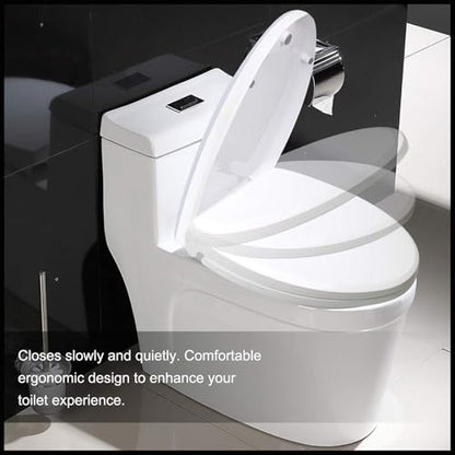 Quick Release Toilet Seat - Standard Loo WC Seat for Easy Cleaning and Installation - size: 36*44cm