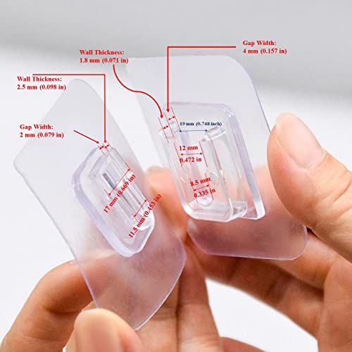 6 Pairs Wall Mounted Replacement Sticky Pads for Kitchen Bathroom Shower Caddy Organizer Rack Holder Nail Free Adhesive Hooks (6 Concave and 6 Convex) - color: Concave and Convex