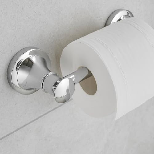 Hoimpro Wall Mounted Rustproof Chrome Toilet Tissue Paper Holder Bathroom Accessories Toilet roll Paper Hanger - color: Polished Chrome