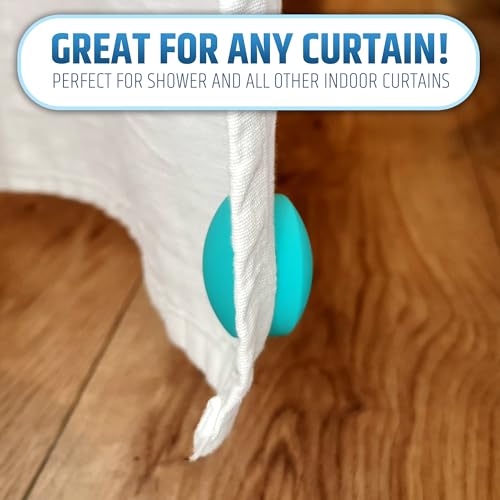 Powerful Anti-Billowing Magnetic Shower Curtain Weights for Splash-Free Bath Experience - 360° Silicone Wrapped - Will Never Rust - Heavy Magnets Prevent Curtain Liners from Blowing | 4 Pairs | Green - color: Green, size: 4 Standard Pairs