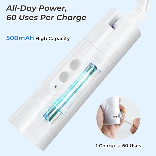 Portable Bidet for Travel, 500mAh Electric Handheld Bidet with 400ml Bottle | Rechargeable Bidet Sprayer, IPX7 Waterproof High Pressure Jet Spray for Men Women Postpartum & Camping