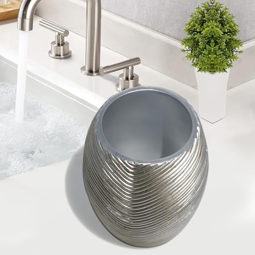 LUANT Bathroom Accessories Set Including Cup, Toothbrush Holders, Soap Dishes and Soap Dispenser, Silver - size: Silver