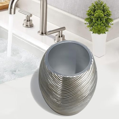 LUANT Bathroom Accessories Set Including Cup, Toothbrush Holders, Soap Dishes and Soap Dispenser, Silver - size: Silver