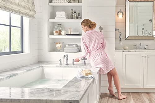 Moen YG6418CH Bathroom Safety 18-Inch Stainless Steel Traditional Bathroom Grab Bar, Chrome - color: Chrome