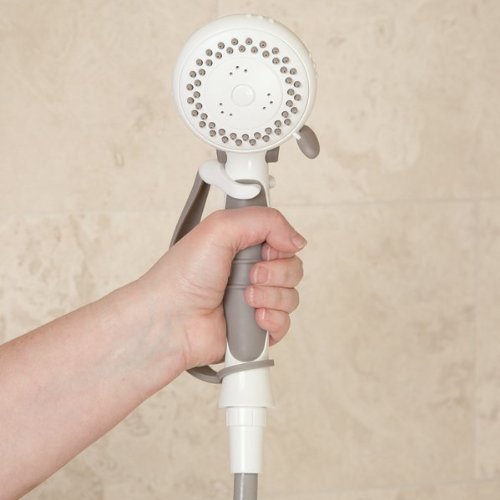 North Coast Medical Hand-Held Shower Head With Pause Control, White