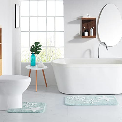 Sweet Home Collection Bathroom Accessories Sets Unique Collections Modern Classic Contemporary Decorative Beautiful Designs Bath Shower Tub Décor, 2 Piece Rug, Beach Shells, (Pack of 12) - size: 2 Piece Rug Set