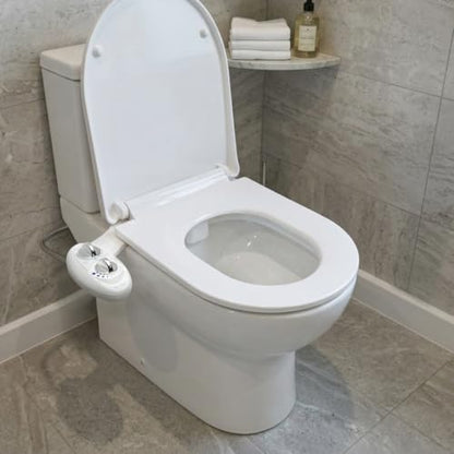 LUXE Bidet NEO 185 - Value 2-Pack Bidet Attachments, Self-Cleaning, Non-Electric (Blue & Gold)
