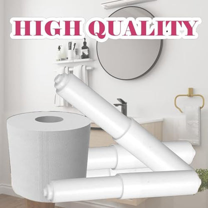 2 Pack 8.66 Inch White Toilet Paper Holder-Extended Version | Light Weight, ABS Material, Plastic Toilet Paper Holder Spring Rod in Household Restaurant - color: 2pcs