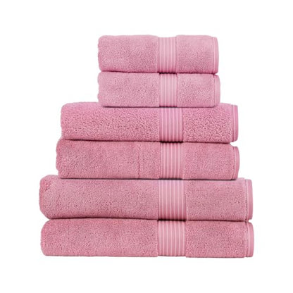 Christy Supreme Hygro Family Towel Set | Blush Pink | 100% Luxury Supima Cotton | Ultra Soft | Super Absorbent | 650GSM | 2 Bath Sheets 2 Bath Towels 2 Hand Towels - color: Blush, size: Family Towel Set
