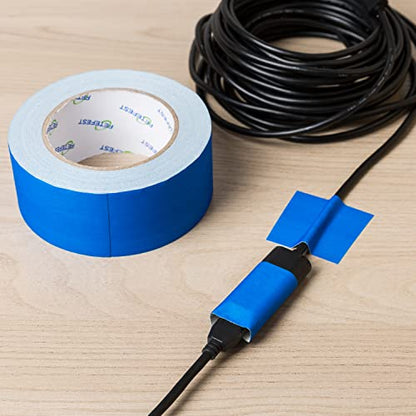 Gaffers Tape 4 Pack Blue Heavy Duty, 2" by 30 Yards Each roll, Professional Grade Gaffer Tape, Non-Reflective No Residue Hand Tear Self-Adhesive, Multiple Purposes (Blue, 4 Rolls) - color: 2" Blue (4 Rolls)