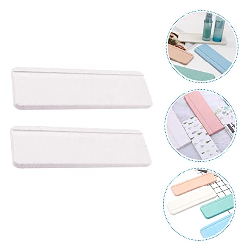 Healifty 2pcs Diatomite Absorbent Washbasin Mats Non Slip Water Absorbing Pads for Bathroom Cups Toothbrush Soap Holder Quick Drying Indoor Countertop Protection