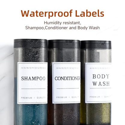 Shampoo and Conditioner Dispenser,Shower Soap Dispenser 3 Chamber No Drill Wall-Mounted for Bathroom & Hotel Leak-Proof Pumps, for Thick Liquids Like Conditioner - 1050ML High Capacity, Black - color: Matte Black