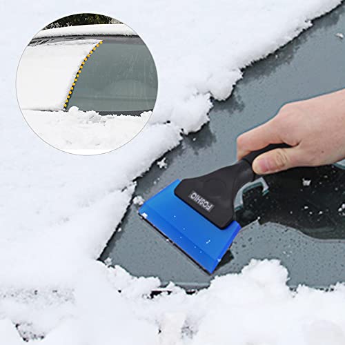 FOSHIO Small Squeegee with 5 Inch Dark Blue & Green Rubber Blade Mini Wiper Window Tinting Tools for Mirror Glass Window Cleaner with Non-Slip Handle, 2 Pack - color: With Green & Blue