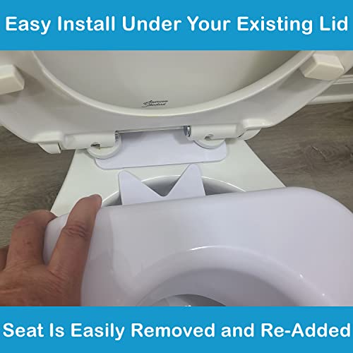 Carex Toilet Seat Riser with Quick-Lock, Raised Plastic Toilet Seat Adds 4” of Height - Fits Most Standard Round & Elongated Toilets, 300 Pound Weight Capacity, Slip-Resistant