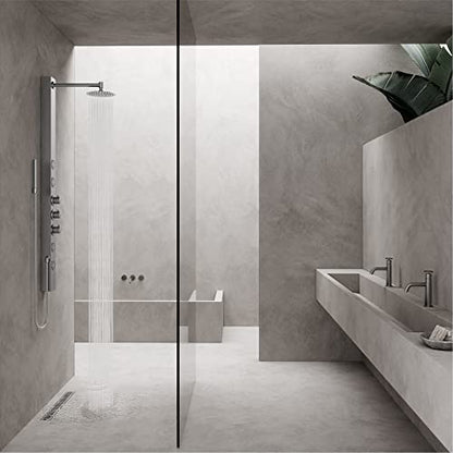 VIGO Elan 24 in. Linear Shower Drain in Brushed Nickel - VG07002BN - color: Brushed Nickel, size: 24 in.