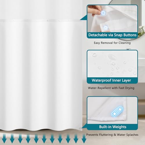 Ocean No Hook Cat Funny Shower Curtain, Waterproof Kids Shower Curtain with Snap in Liner and Mesh Top Window, Funny Shower Curtains for Bathroom, Cute Diving Cat Nautical Bath Curtain, 71x74 Inches - color: Scuba Diving Cat