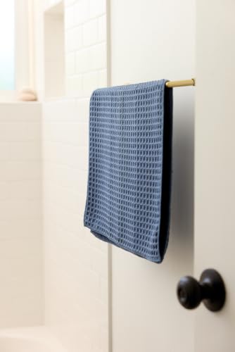 GEOMETRY Midnight Blue Waffle Hand Towel - color: Midnight, size: 18" x 30" (1 Pack)