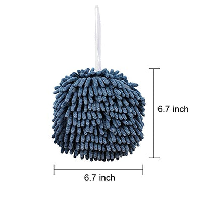 4 Pack Chenille Hand Towels Bathroom Quick Dry Hand Bath Towel with Hanging Loops Microfiber Absorbent Hand Drying Puff for Kitchen Bathroom - color: Blue