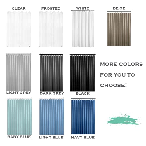 Small Clear Plastic Shower Curtain Liner, 36x72 Inch Thin Lightweight Transparent Plastic Bathroom Shower Showroom Inner Curtain with Rustproof Metal Grommet Holes, Weighted Magnets - color: A01-clear, size: 36"W x 72"L (Pack of 1)